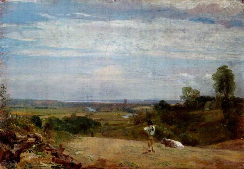 Summer Morning: Dedham from Langham, detail