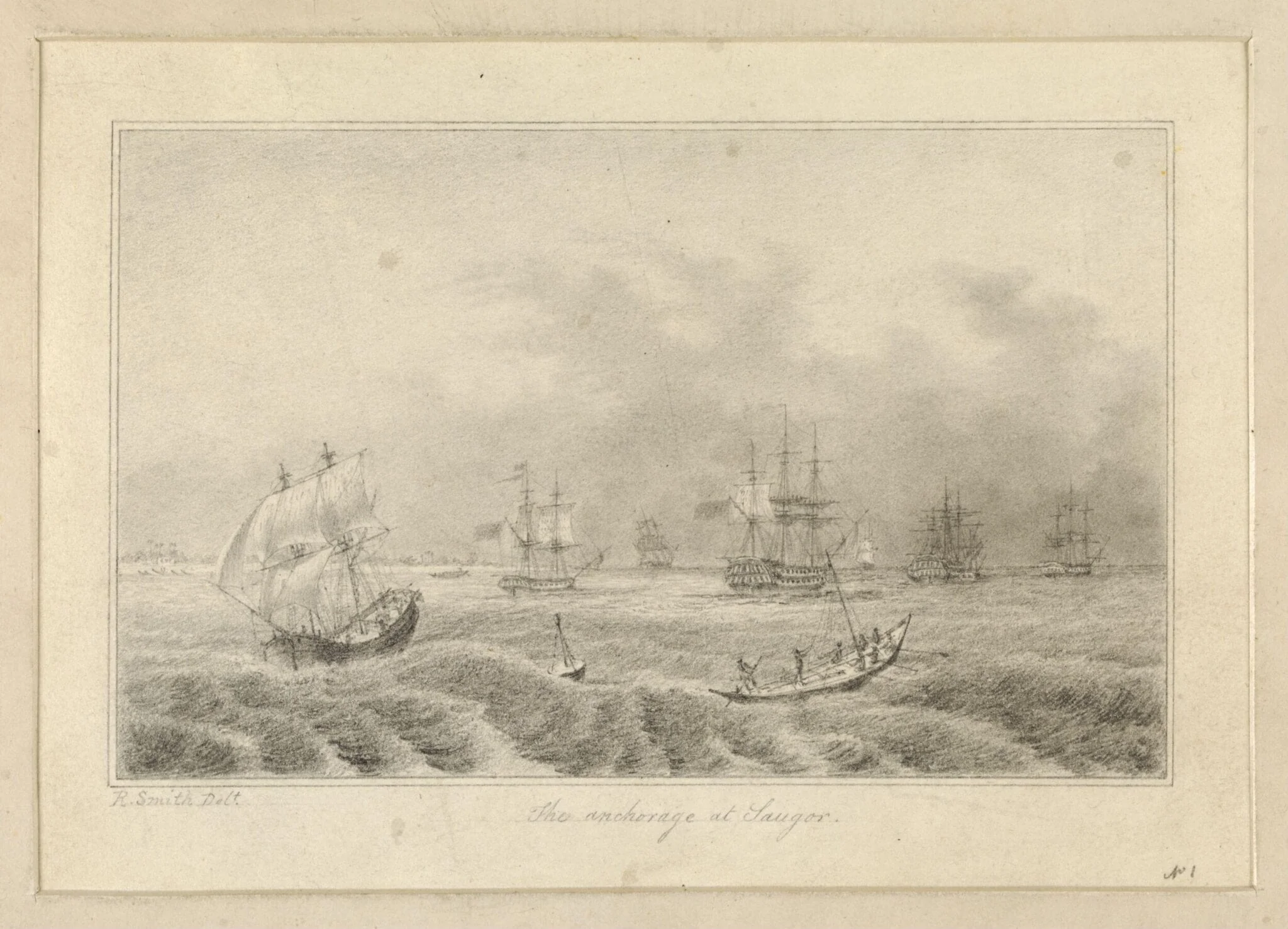 The Anchorage at Saugor, detail