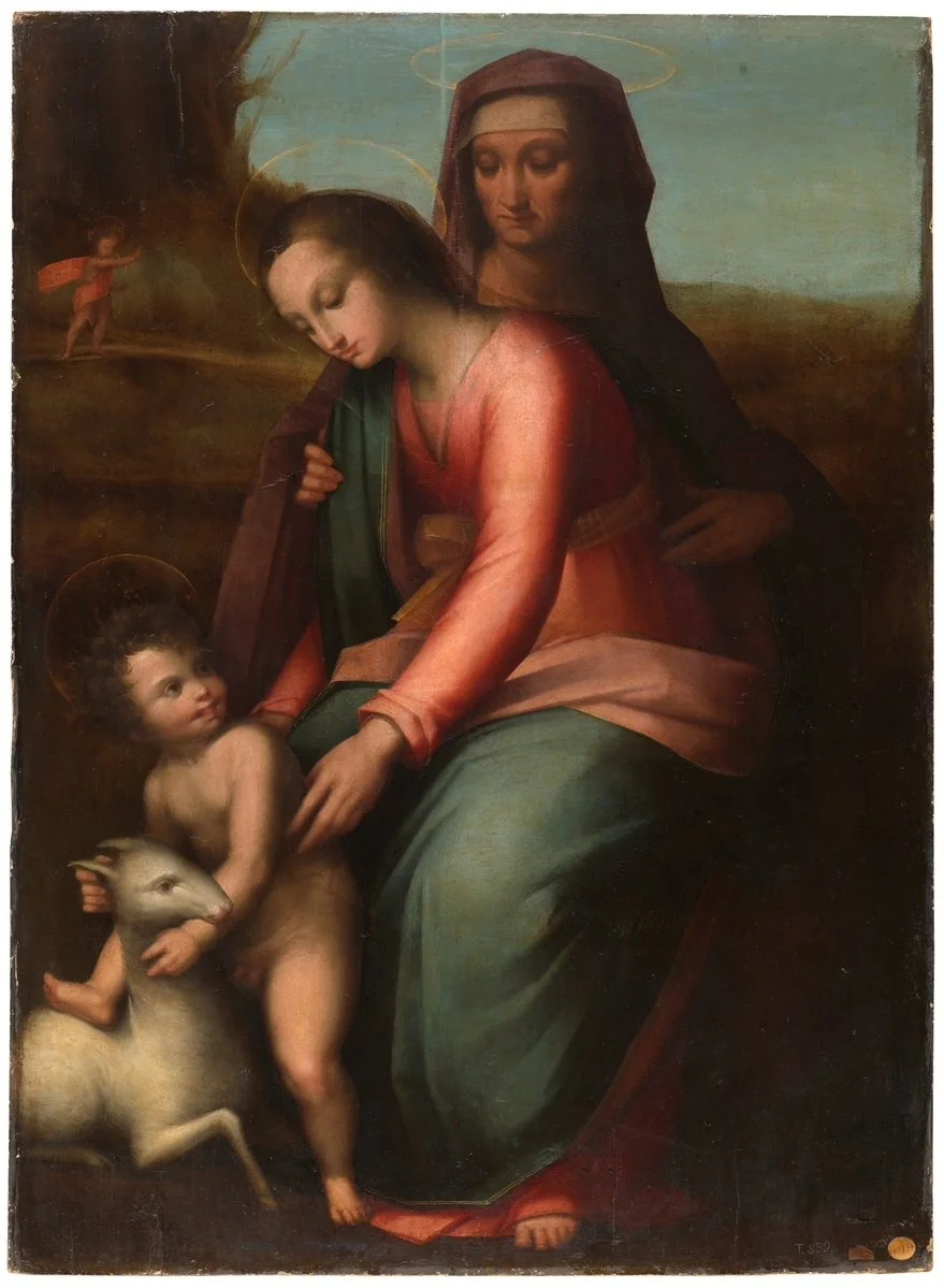Virgin and Child with Saint Anne, detail