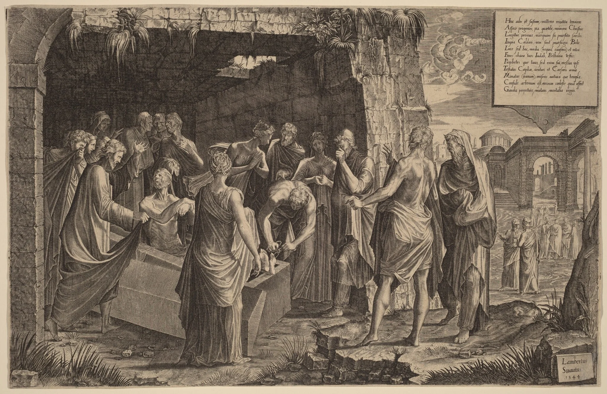 The Raising of Lazarus, detail