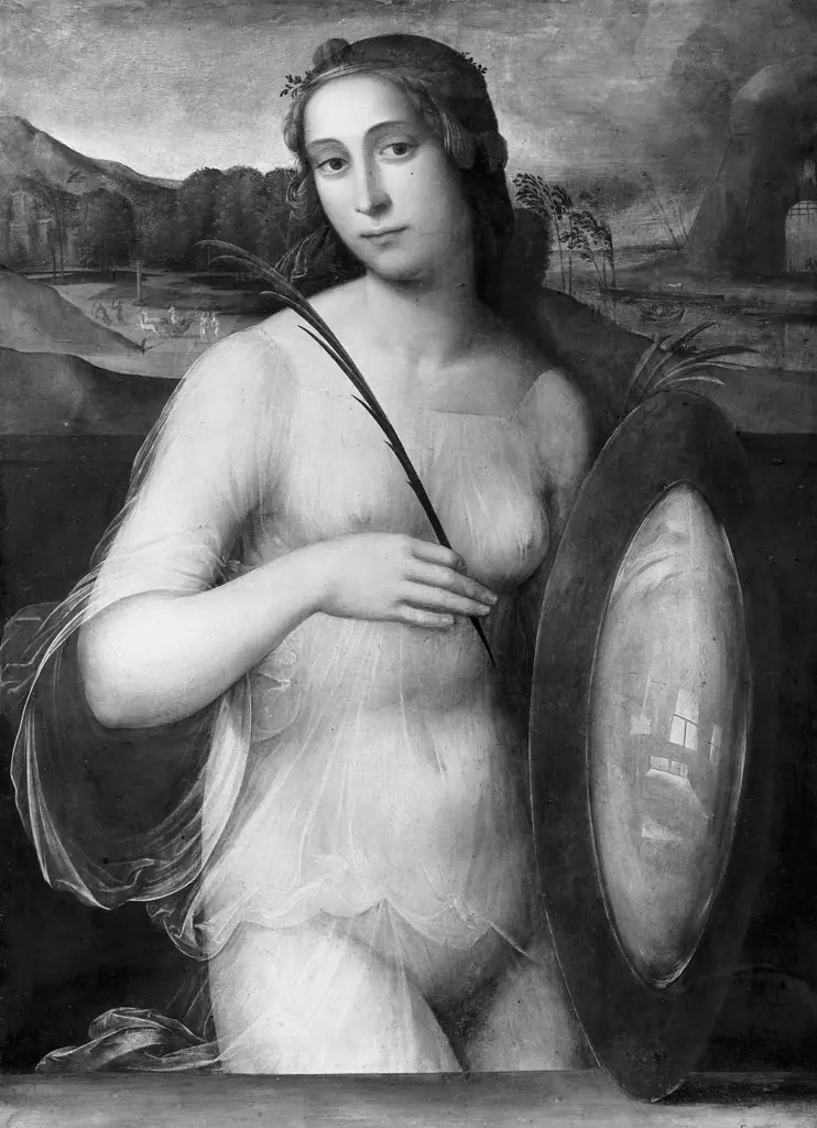 The chastity, by Giacomo Raibolini, paint, 1518