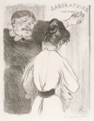 Laboratoire, by Hermann Paul, 1900