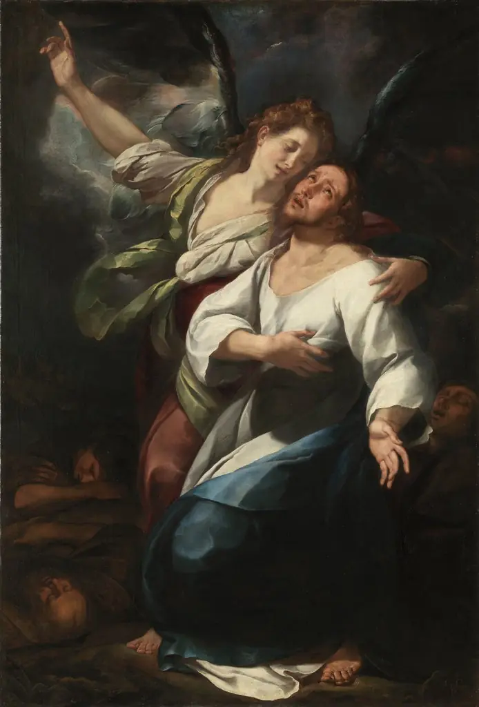 Agony in the Garden, by Giulio Cesare Procaccini, oil, 1616