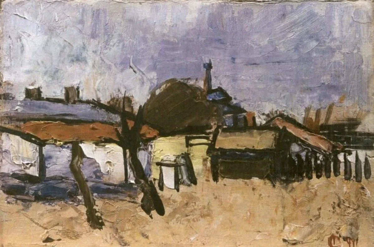 Case cu acoperiș roșu, detail