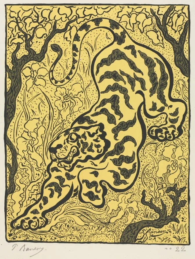 Tiger in the Jungle, detail