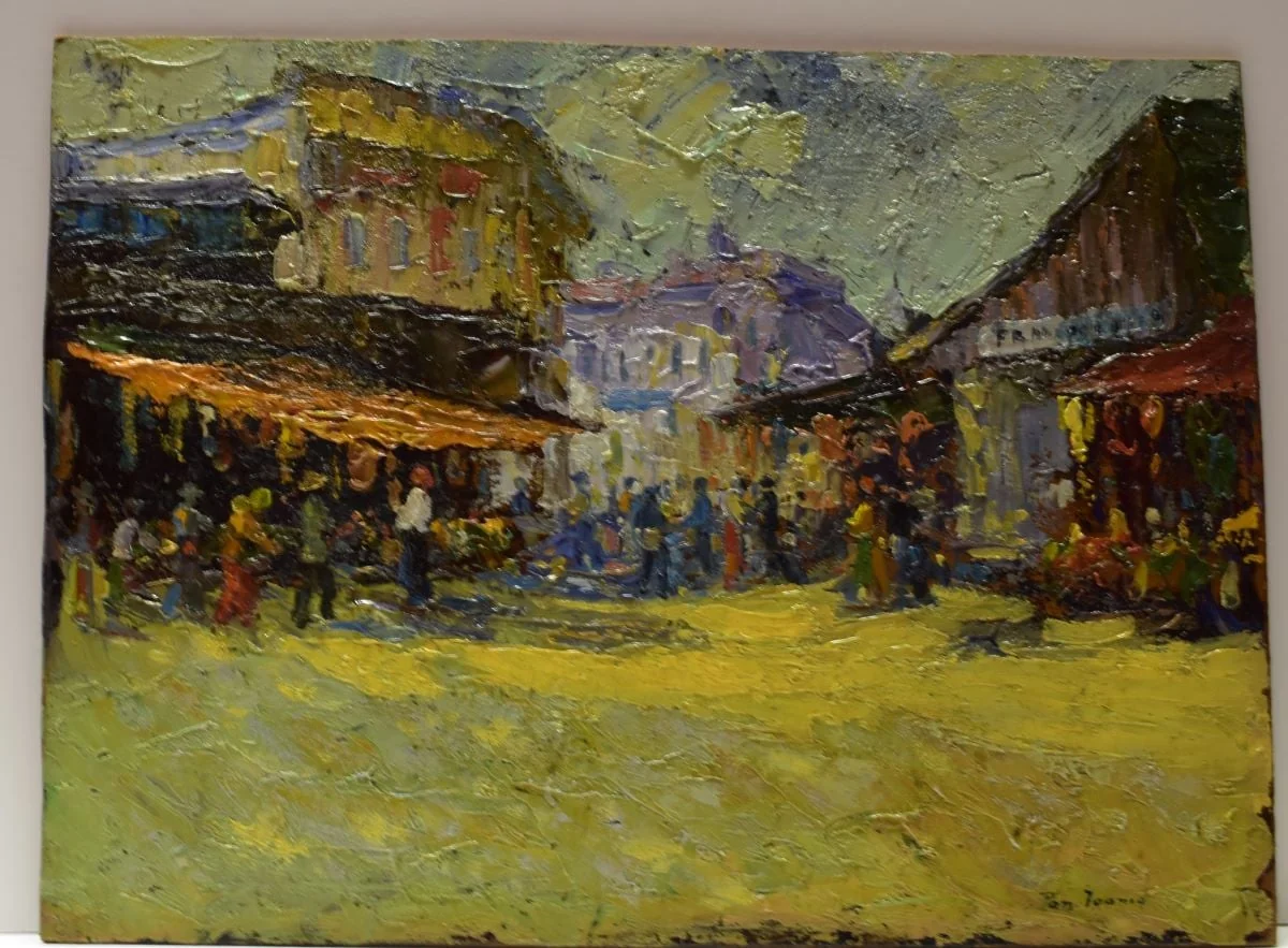 În piață, detail