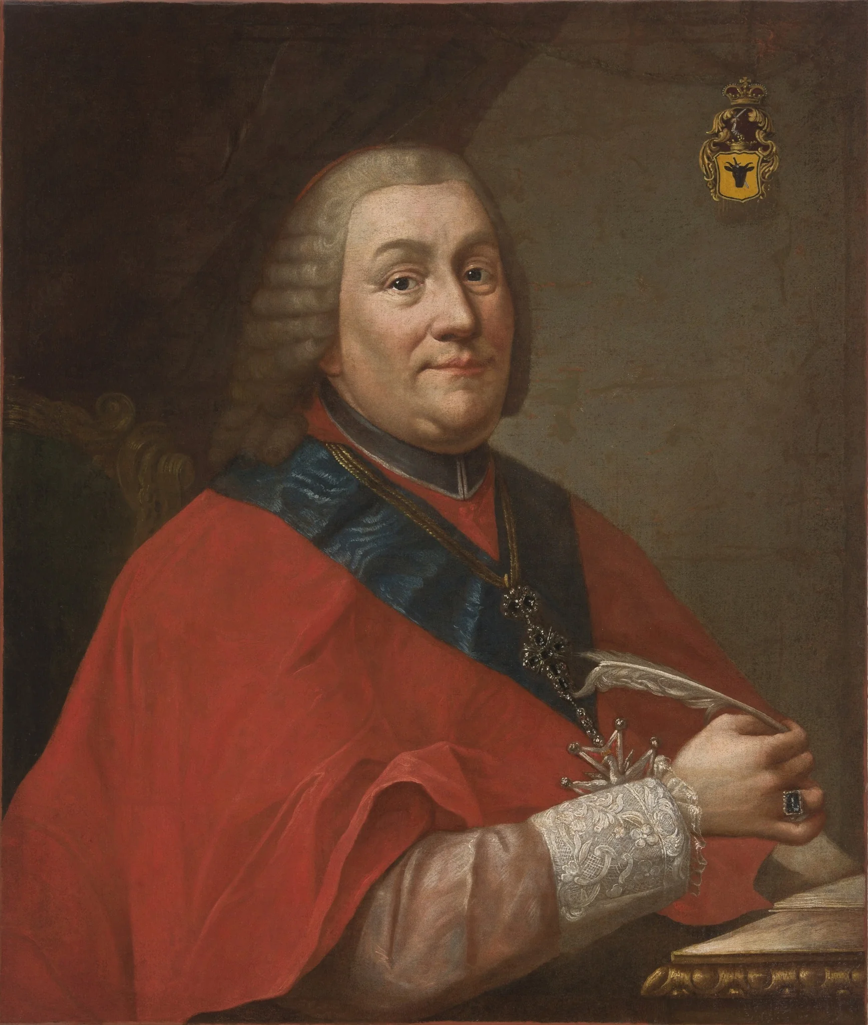 Portrait of Władysław Łubieński (1703–1767), Archbishop of Gniezno and the Primate of Poland, detail