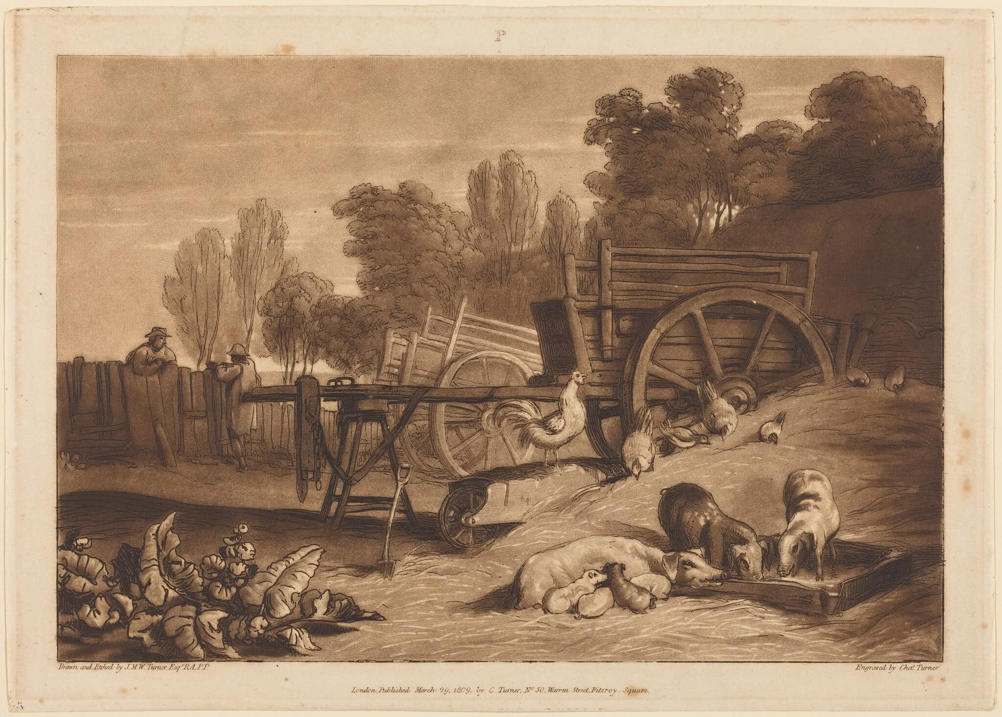 The Farm-yard with the Cock, detail