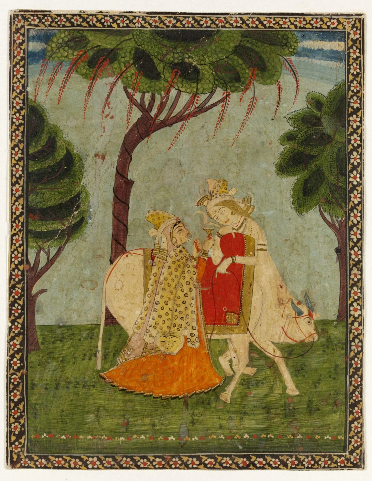 Shiva and Parvati, detail