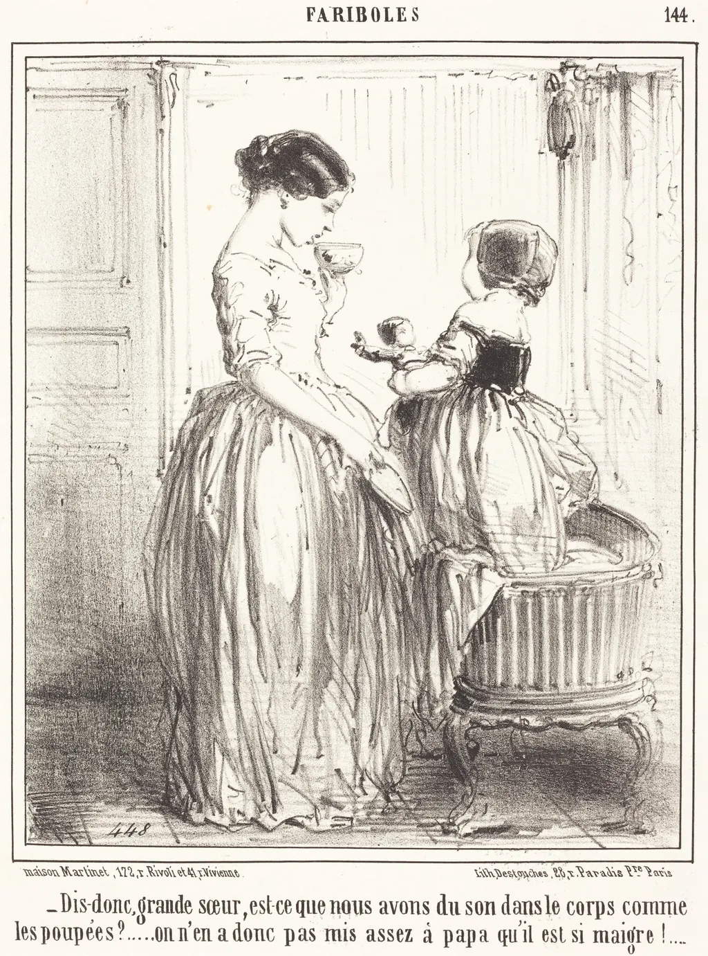 Dis-Donc, grande soeur..., by Edouard de Beaumont, ink, 1854