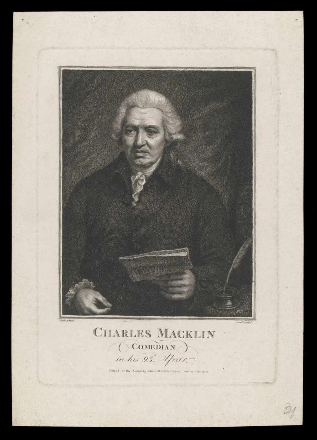 H Beard Print Collection, by John Opie, 1792