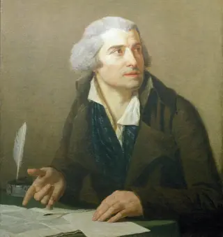 Marie Joseph Chentier, by Jean-François Hue, oil, 1797