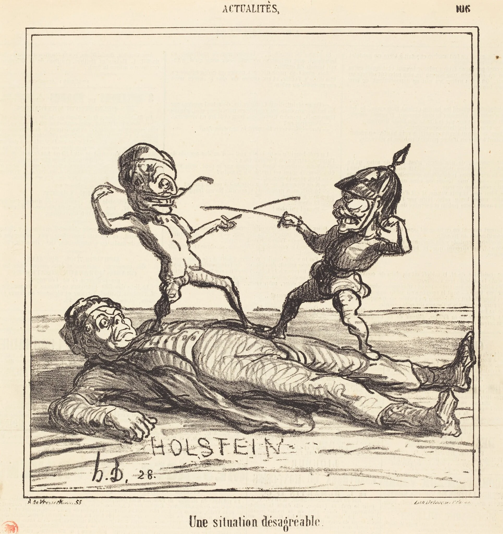 Une Situation désagréable, detail