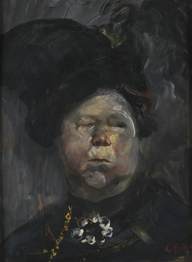 Mrs Blom, by Christian Krohg, oil, 1915