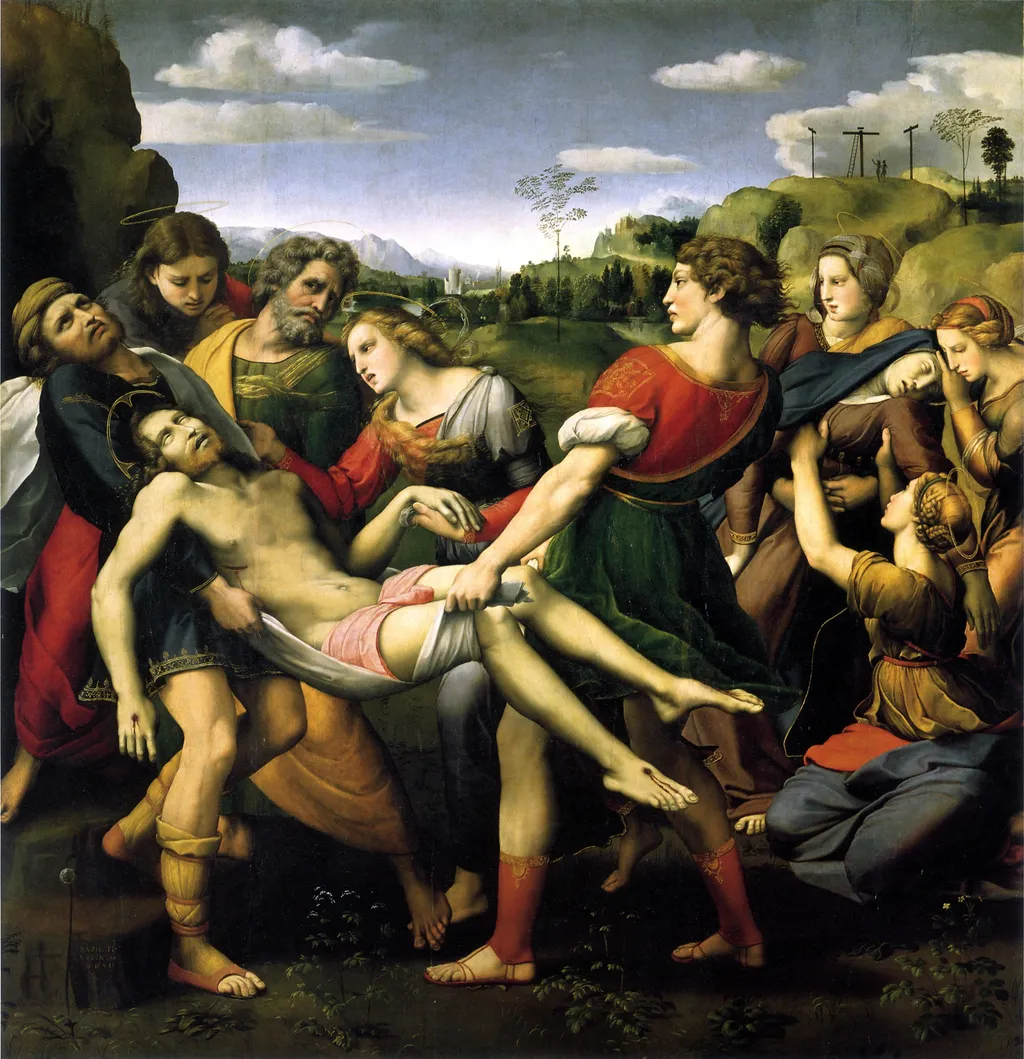 The Deposition, by Raphael, oil, 1507