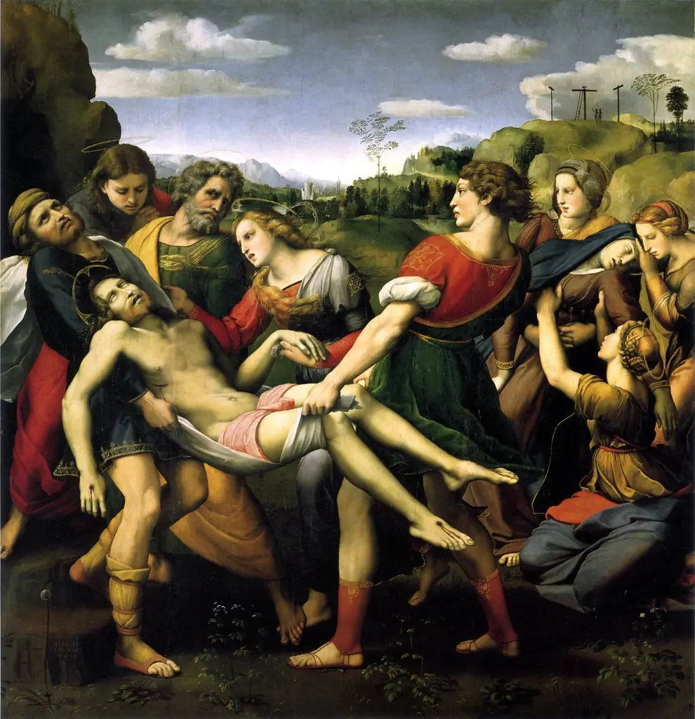 The Deposition, by Raphael, oil, 1507