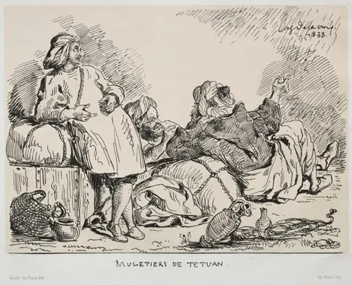 Muleteers of Tétuan, by Eugène Delacroix, 1833