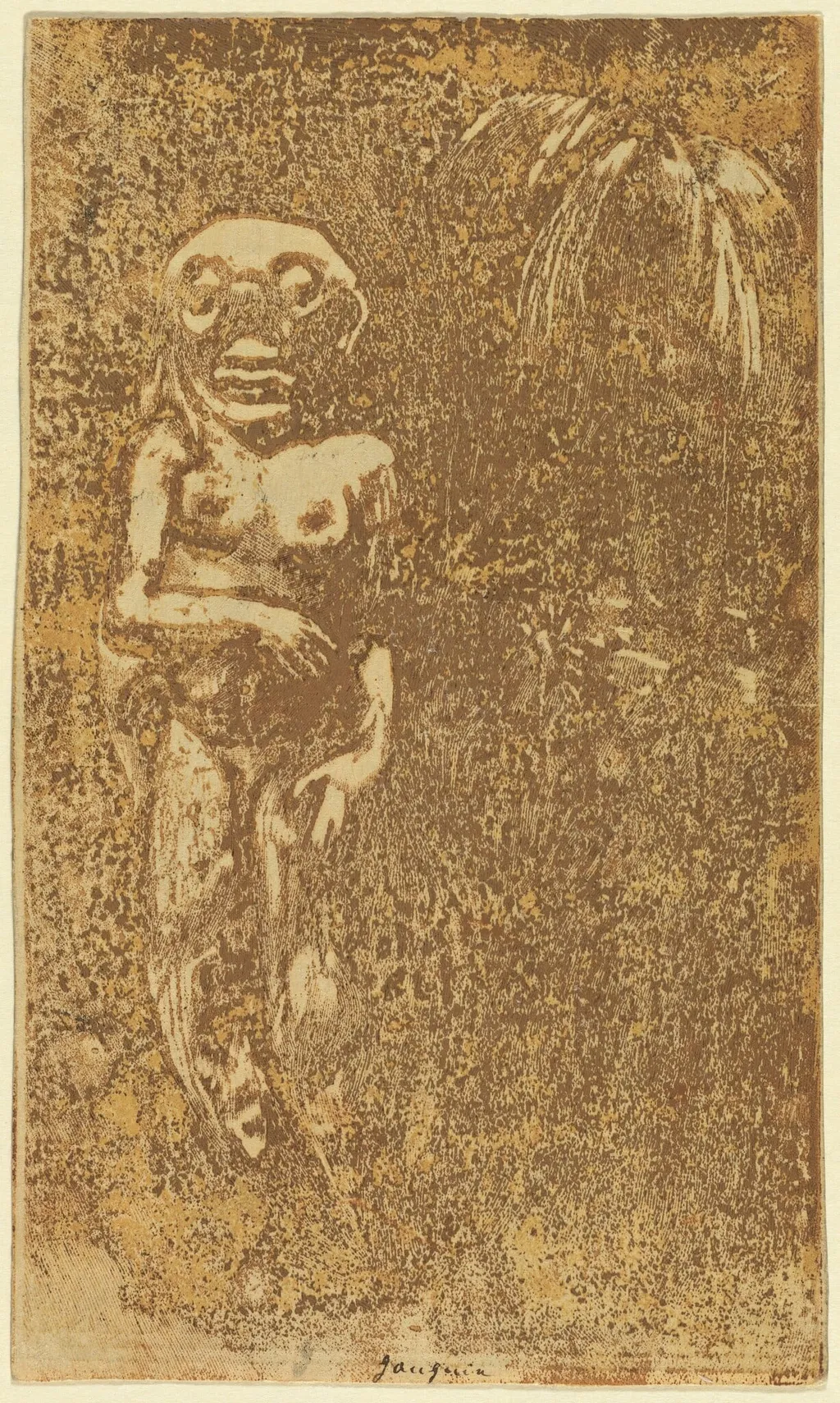 Oviri (The Savage) [recto], by Paul Gauguin, ink, 1894