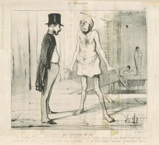 Une profession de foi, by Honoré Daumier, ink, 1842