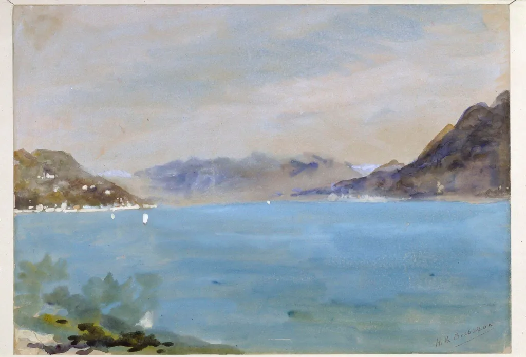 Lago Maggiore, by Hercules Brabazon Brabazon, watercolor, 1844