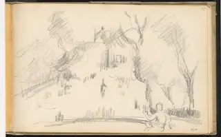 House in a Park, by Paul Cézanne, graphite, 1884