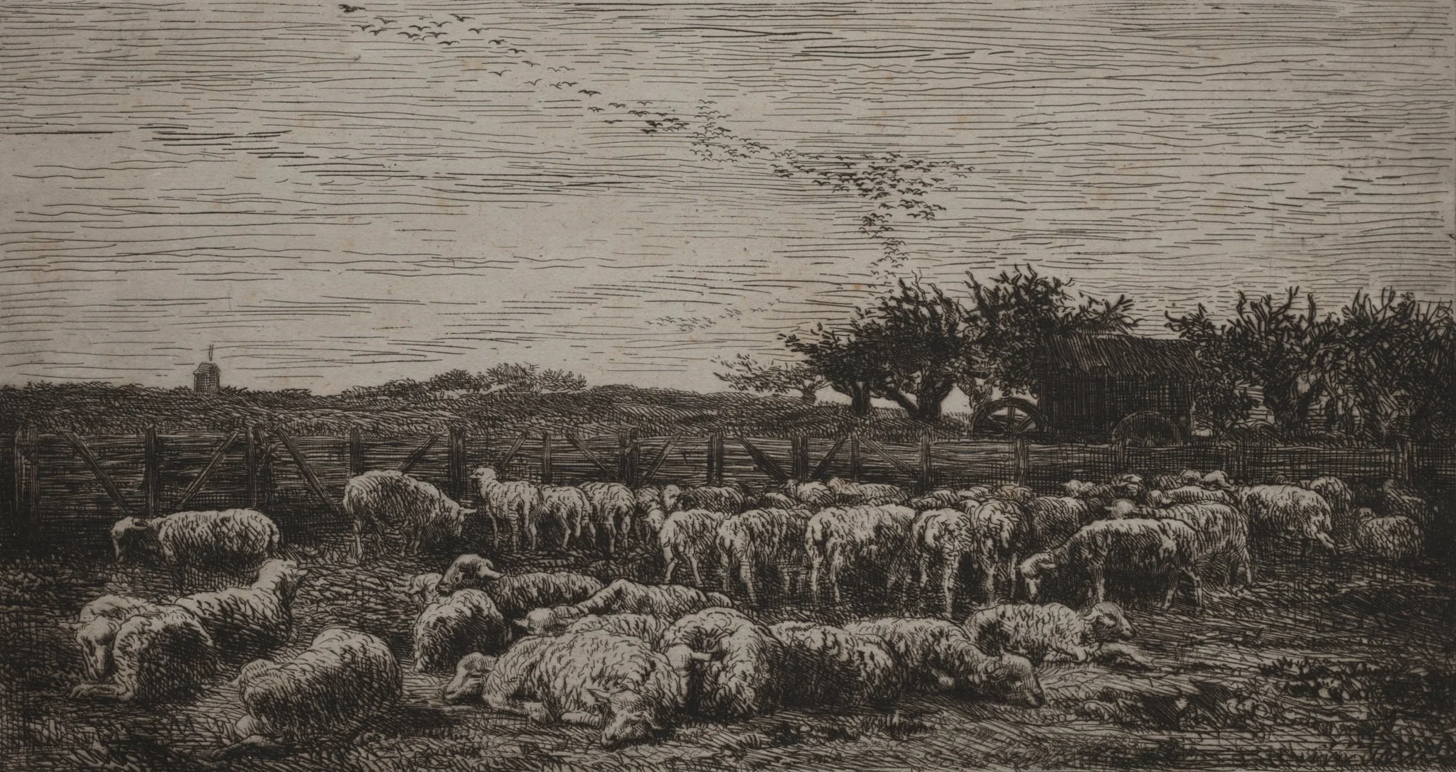 The Large Sheepfold, detail