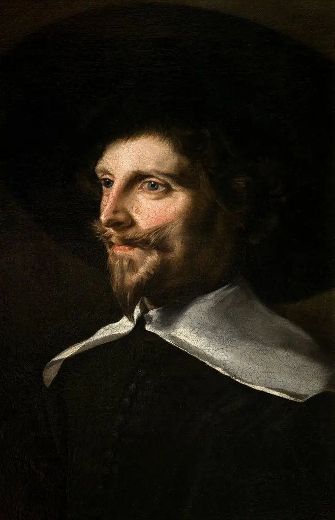 Portrait of a Man in a Hat, by Abraham de Vries, oil, 1630