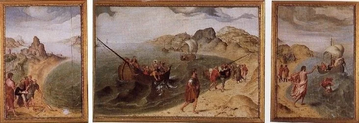 Triptiek van de Brugse visverkopers, detail
