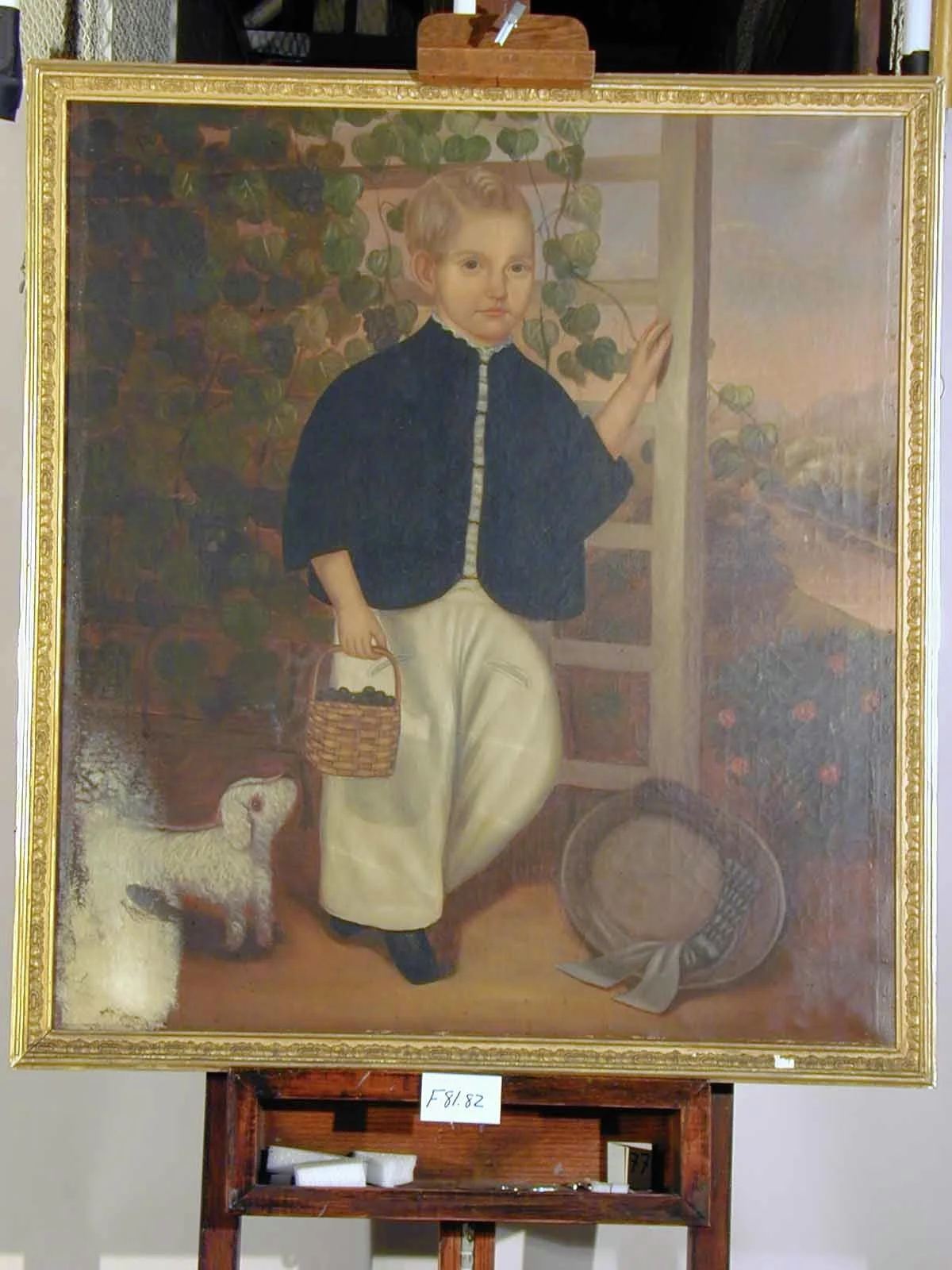 Boy with Dog, detail