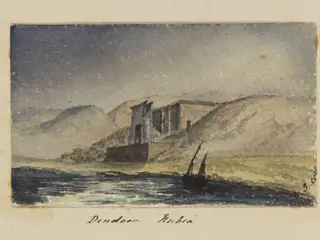 `Dendoor.  Nubia', by George de Sausmarez, watercolor, 1855