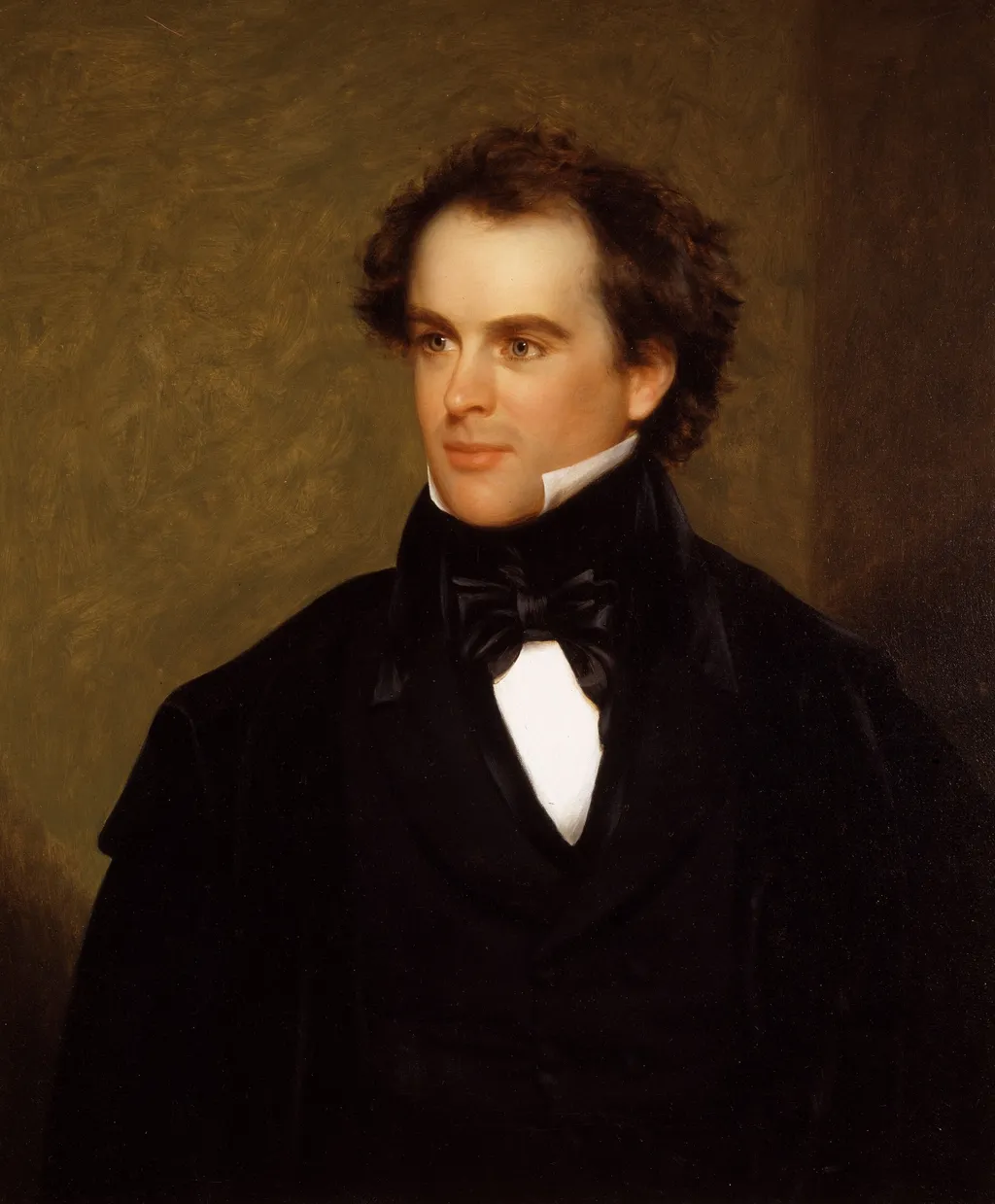 Portrait of Nathaniel Hawthorne, by Charles Osgood, oil, 1840