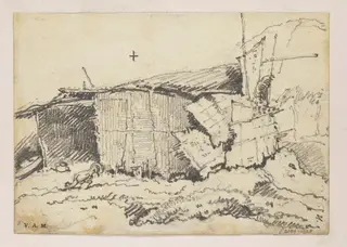 Indian village dwellings, by George Chinnery, 16