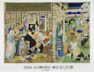 The Choice of Paris: An Idyll, by Florence Claxton, watercolor, 1860