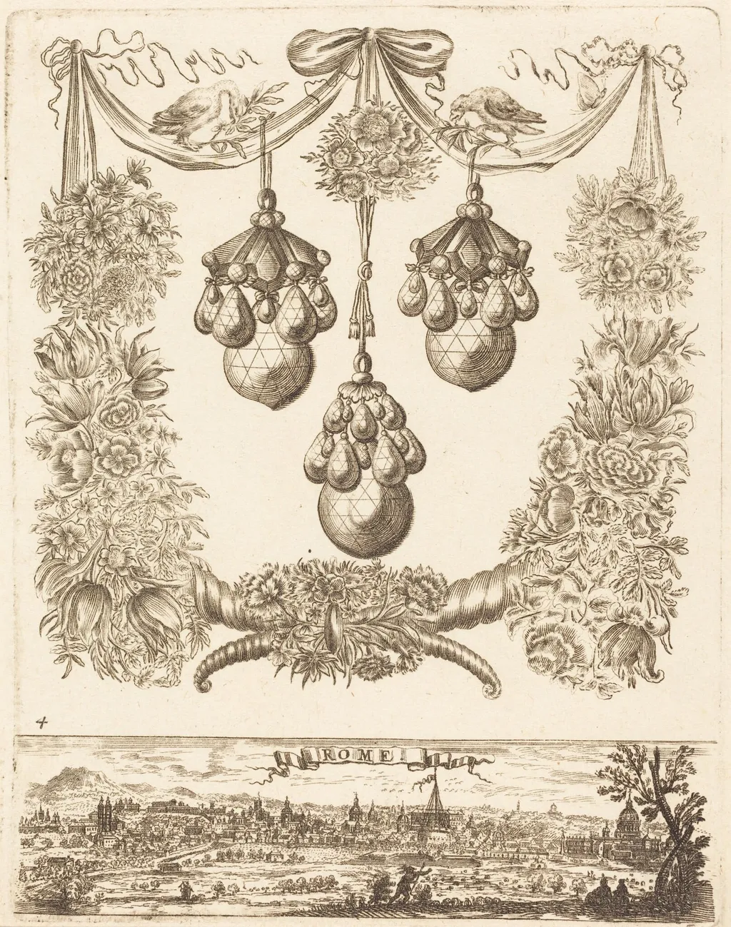 Rome, by François Le Febvre, ink, 1665