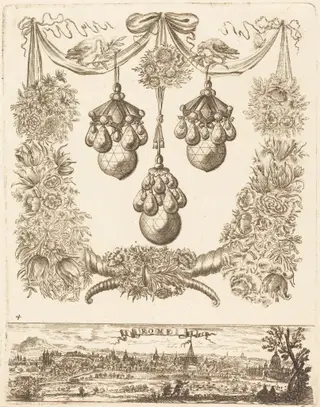 Rome, by François Le Febvre, ink, 1665