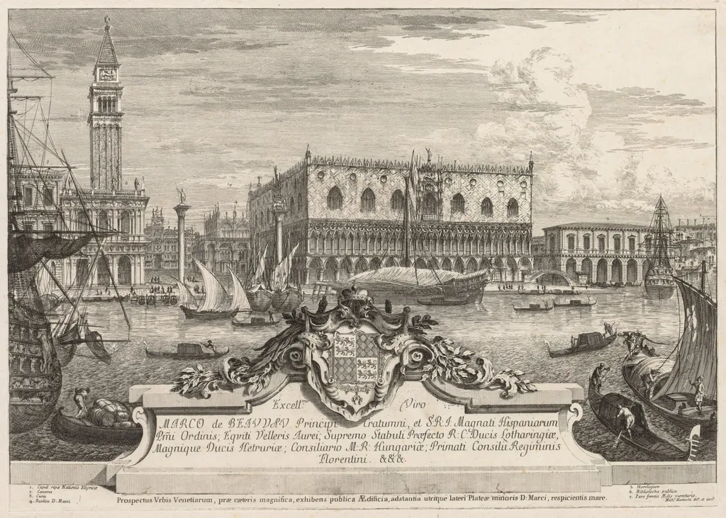 Views of Venice:  The Piazzetta and Ducal Palace, by Michele Marieschi, 1741