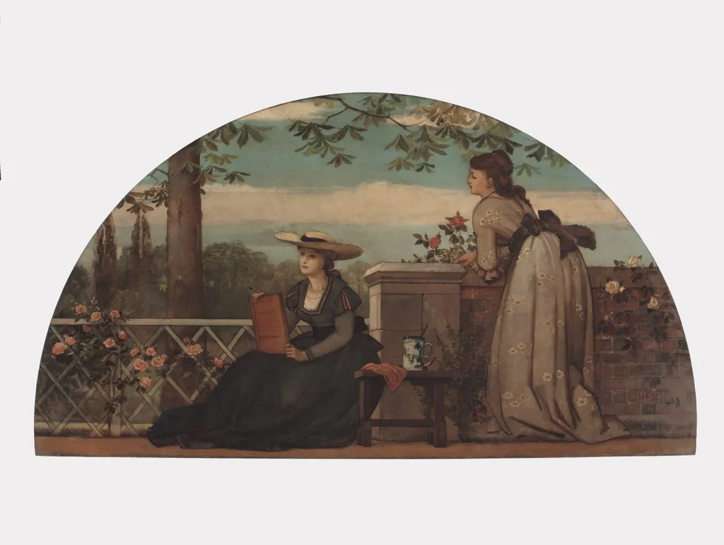 Landscape Painting, by George Dunlop Leslie, oil, 1868
