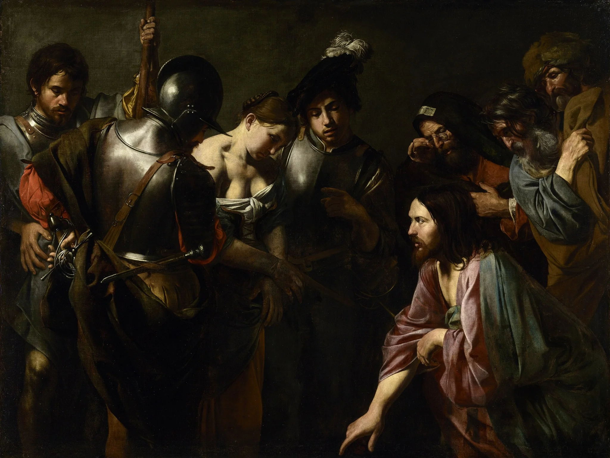 Christ and the Adulteress, detail