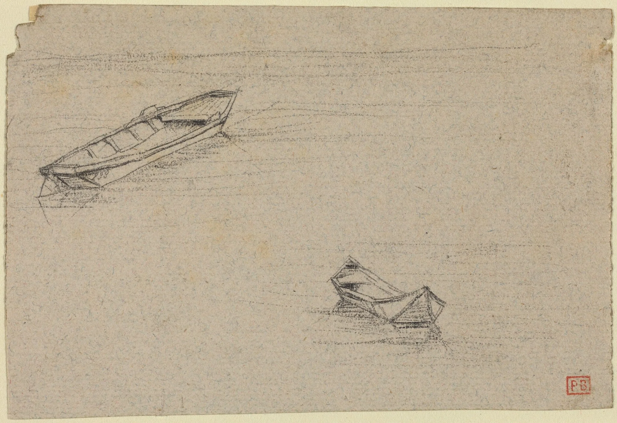 Two Boats for "L'Abside de Notre-Dame de Paris", detail