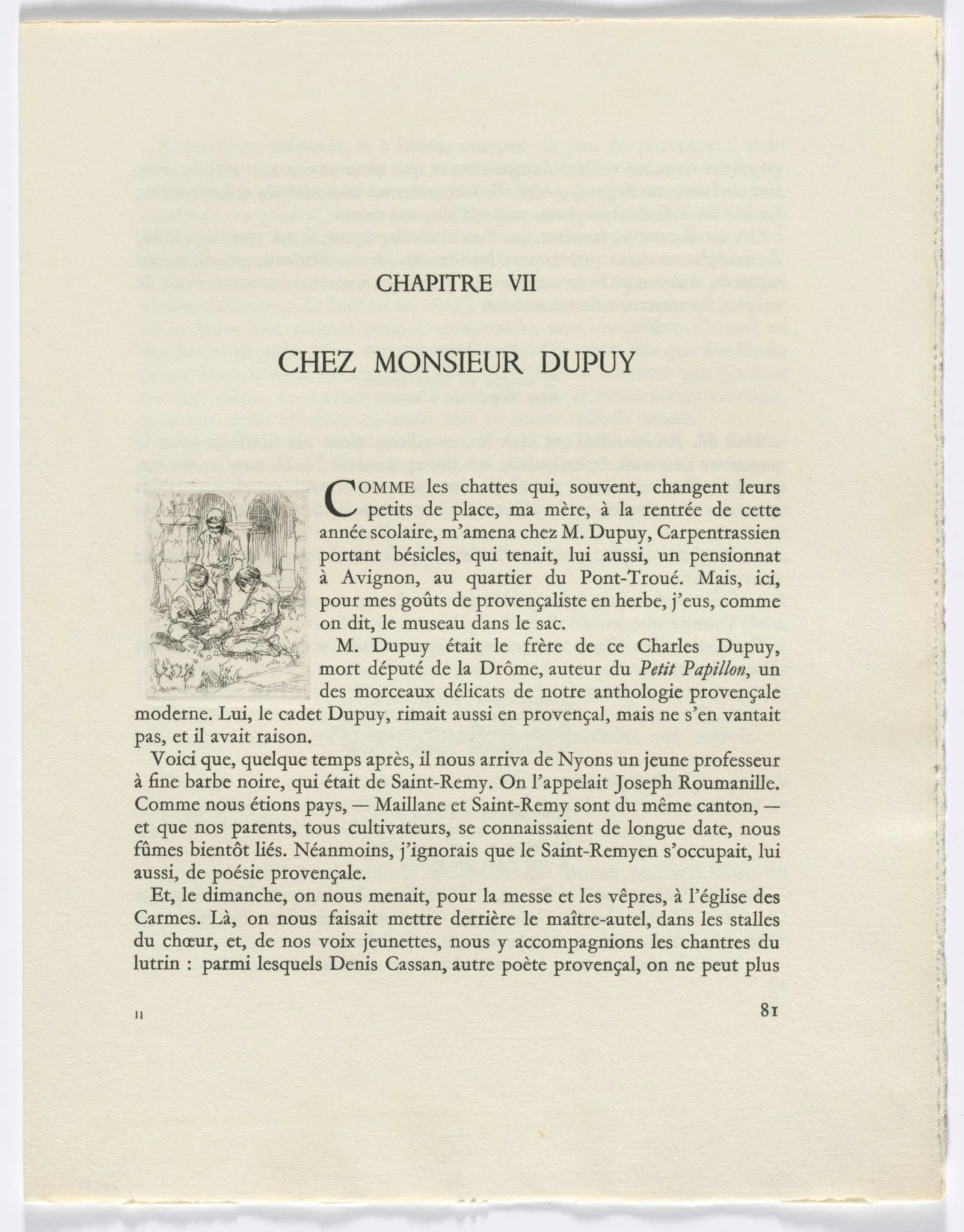 Frédéric Mistral: Mémoires et Recits by Frédéric Mistral: three figures (page 81), detail