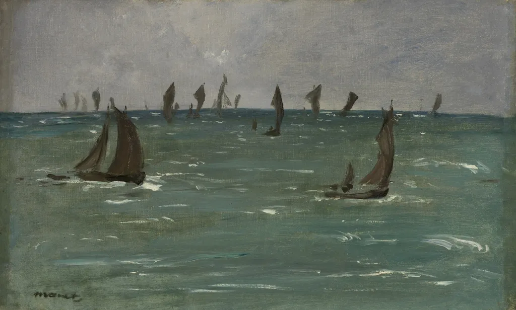Boats at Berck-sur-Mer, by Edouard Manet, oil, 1873