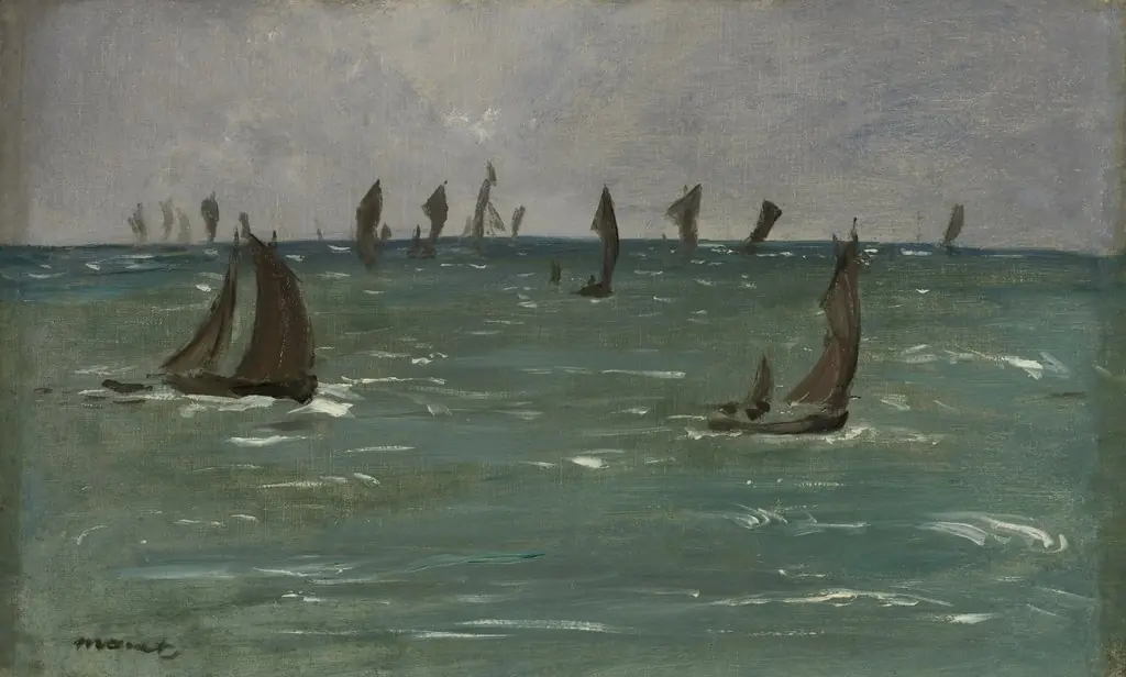 Boats at Berck-sur-Mer, by Edouard Manet, oil, 1873