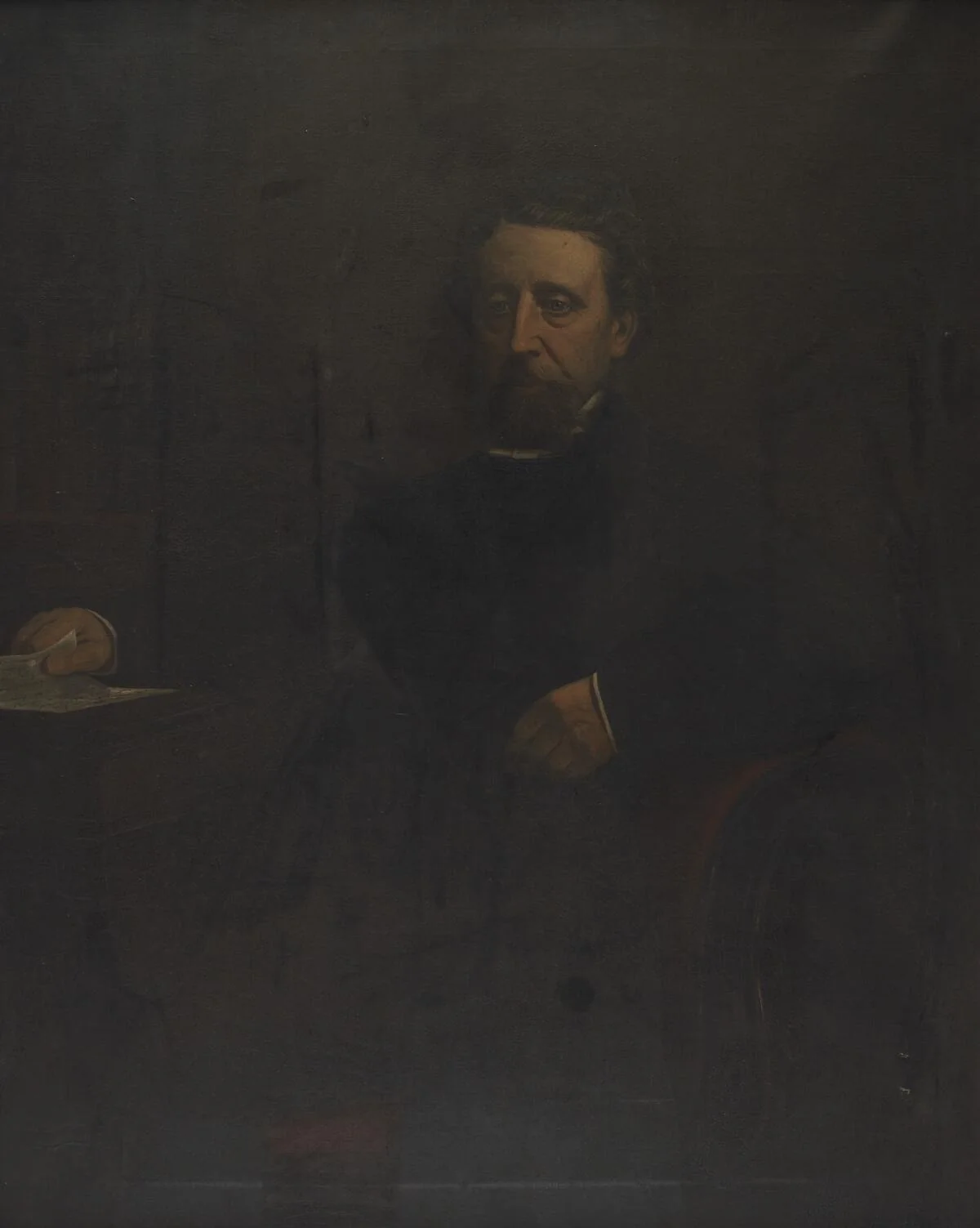Reverend John Davies, Cardiff, 1823-1874, detail