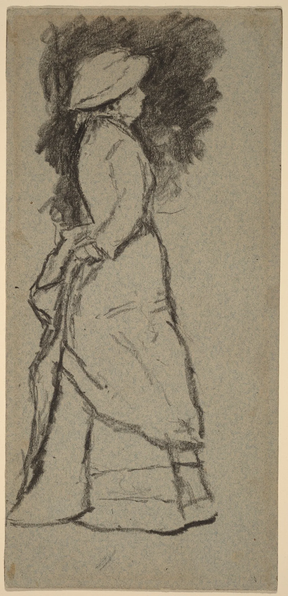 Standing Woman in Profile, detail
