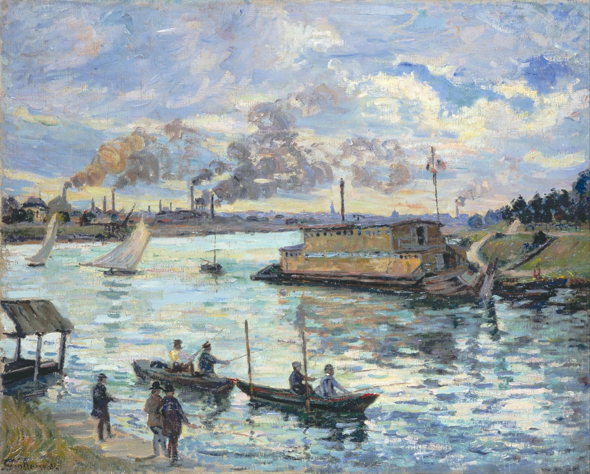 River Scene, detail