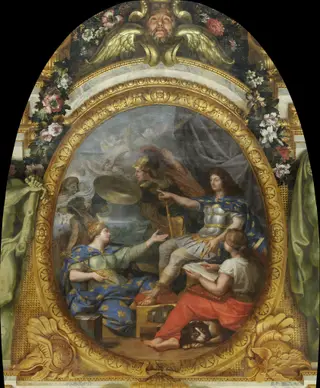 Order restored in the Kingdom's finances, by Charles Le Brun, oil