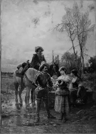 At the Fountain, by Cesare Augusto Detti, unspecified, 1894
