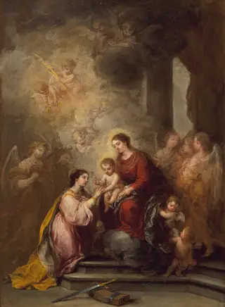 The Mystic Marriage of Saint Catherine, by Bartolomé Esteban Murillo, unspecified