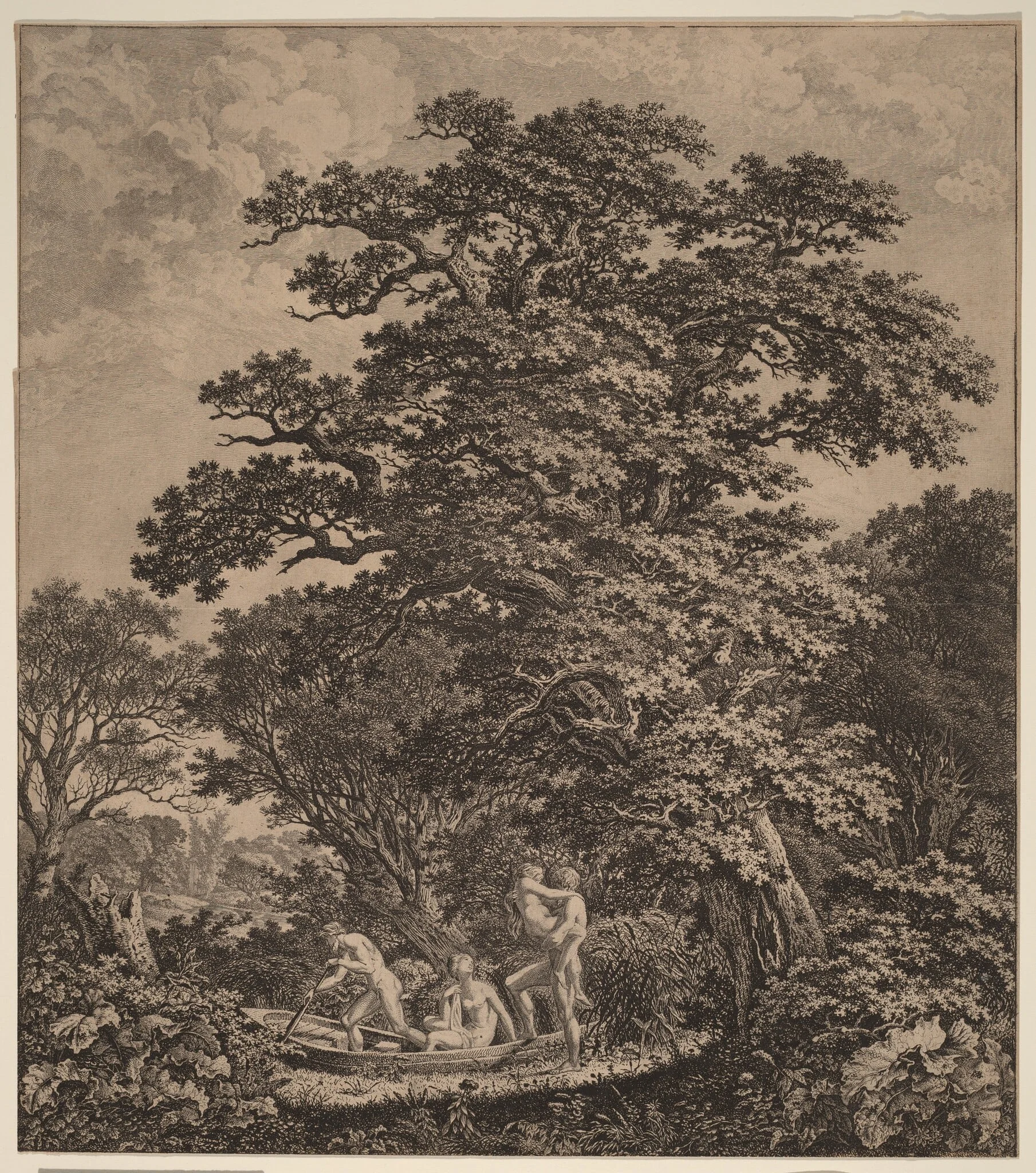 Landscape with Nudes Boarding a Boat, detail