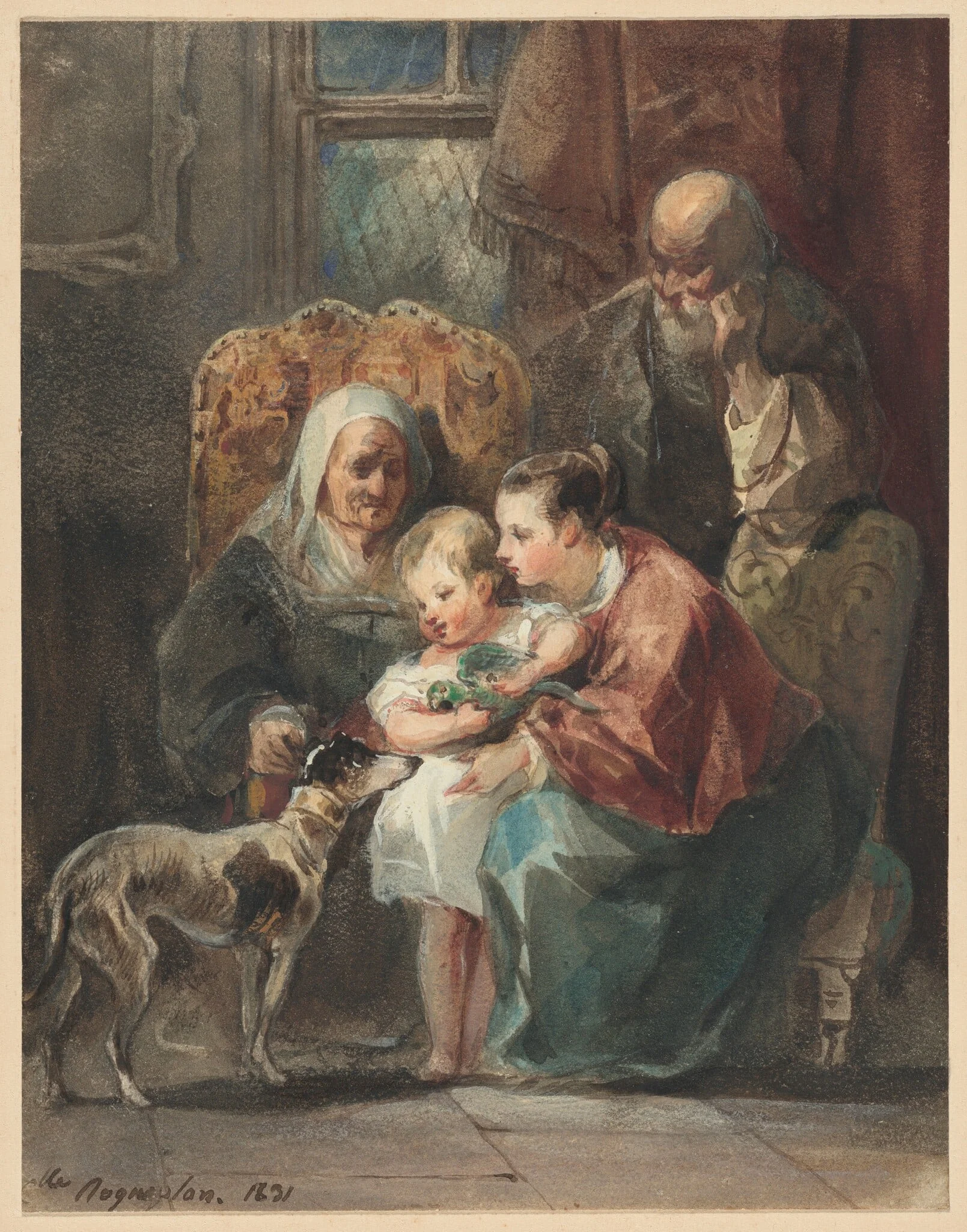 Family Scene, detail